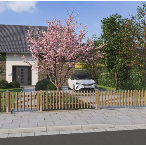T&J Vorgartenzaun Senkrechtzaun Palisadenzaun 2