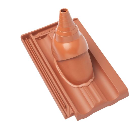 BRAAS Ton-Antennenziegel Granat 11V Kastanie 2