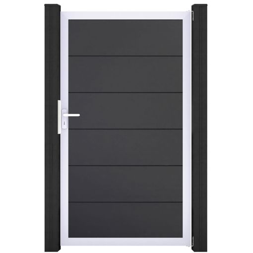 GroJa Einzeltor BasicLine PVC-Steckzaun Anthrazit 2