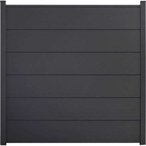 GroJa BasicLine PVC-Steckzaun Sichtschutzzaun Anthrazitgrau 2