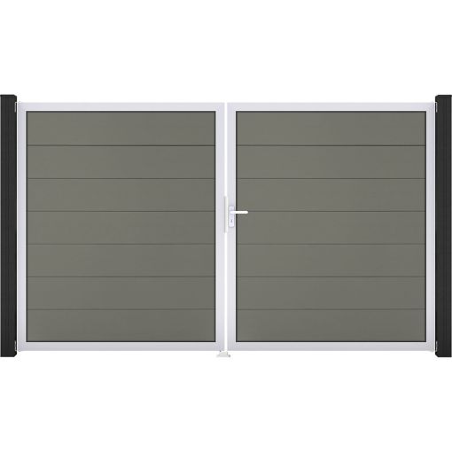 GroJa Doppeltor Solid Grande Steckzaun 2