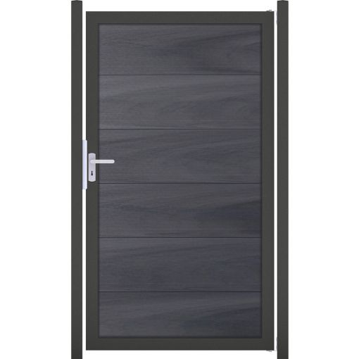 GroJa Einzeltor Viento Sichtschutzzaun Steingrau 2