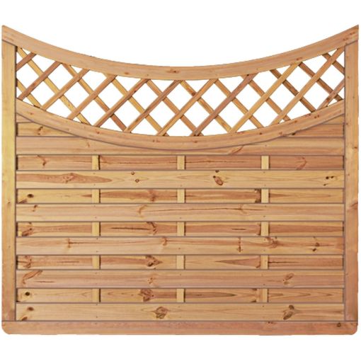 T&J Sichtschutzzaun Avantgarde mit Dekorgitterbogen 2