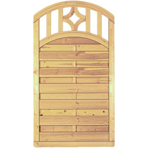 T&J Sichtschutzzaun Antikzaun mit Dekorgitterbogen 2