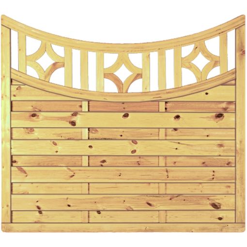 T&J Sichtschutzzaun Antikzaun mit Dekorgitterbogen 2