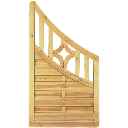 T&J Sichtschutzzaun Antikzaun Doppelbogen-Abschluss Sichtschutz 2