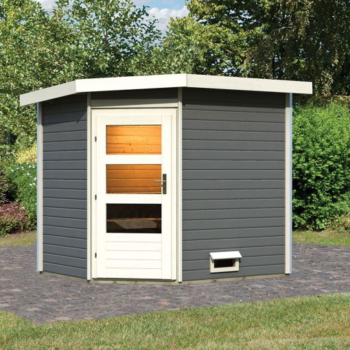 Karibu Saunahaus Mikka Terragrau 2