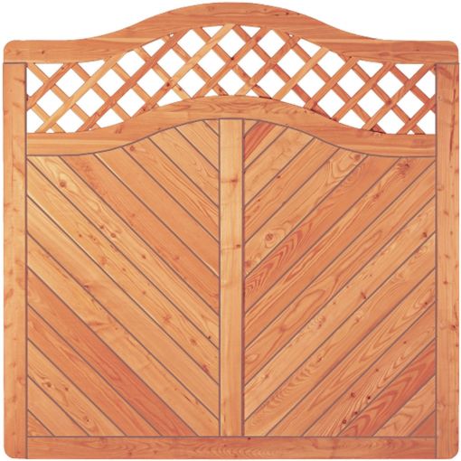 T&J Sichtschutzzaun SKAGEN mit Dekorgitterbogen 2