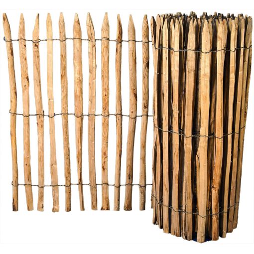 T&J ROLLO-Lattenzaun Staketenzaun Haselnuss 2