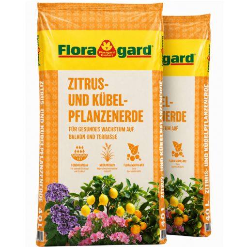 Floragard Blumenerde Zitrus und Kübelpflanzen 2