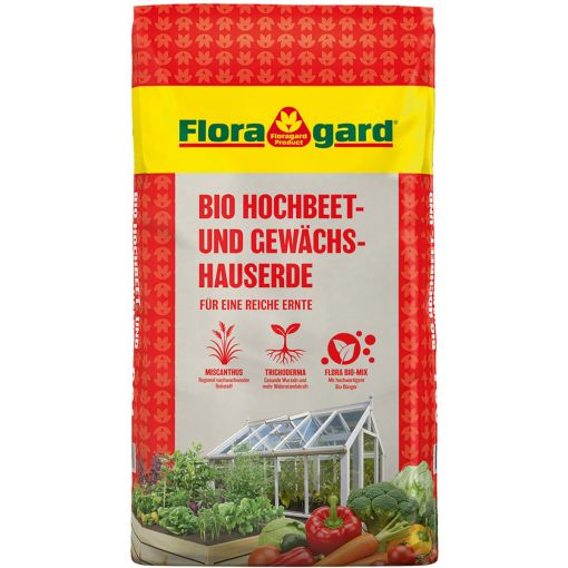 Floragard Bio Hochbeet Gewächshauserde 2
