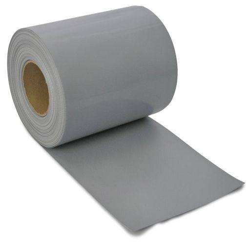 Sichtschutzstreifen Doppelstabzaun blickdicht Hellgrau Zaunfolie 2