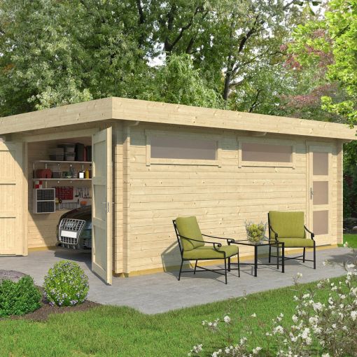 WEKA Einzelgarage 441 Holz natur 2