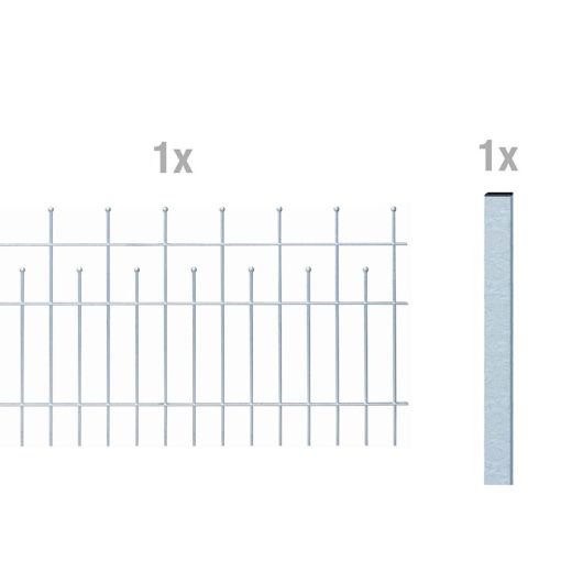 Alberts Zaun-Anbauset Madrid verzinkt 2
