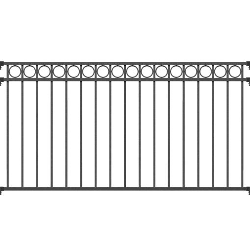 Alberts Zaunfeld Circle anthrazit Metallzaun 2