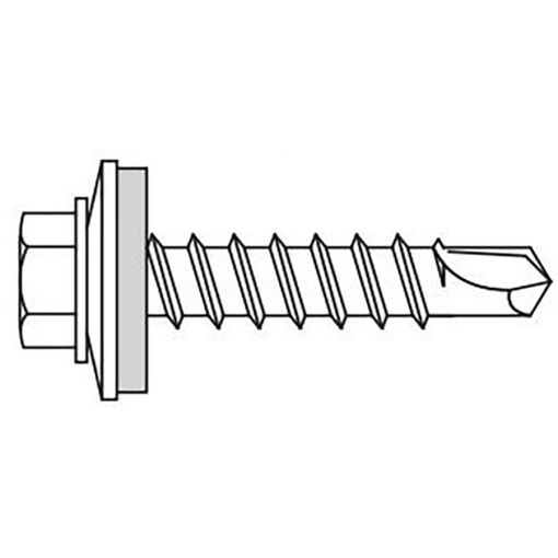 Luxmetall 100 Stahl-Bohrschrauben Edelstahl 5,5x25 2