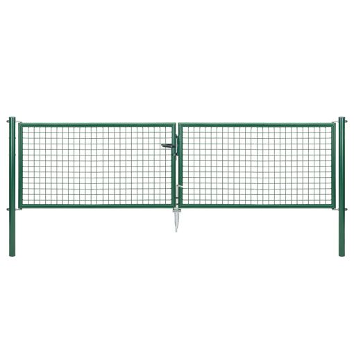 Alberts Wellengitter-Doppeltor mittig geteilt grün 2
