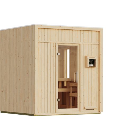 Karibu Woodfeeling Saunahaus Avenal naturbelassen 2