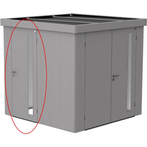 Biohort Zusatztür Gerätehaus Neo silber-metallic 2