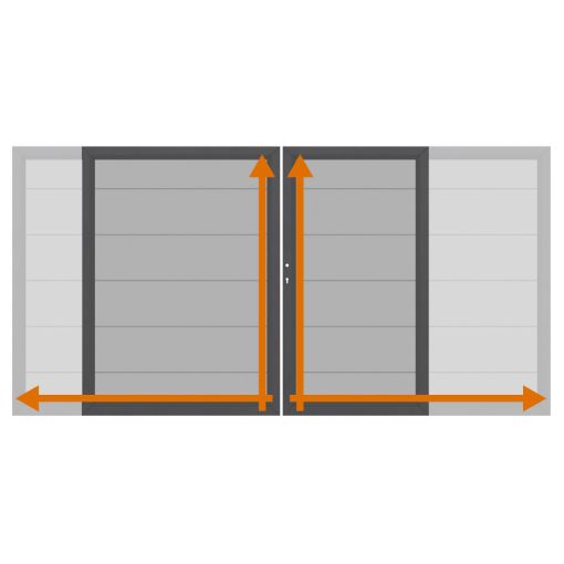 TraumGarten Doppeltor auf Maß Sichtschutzzaun 2