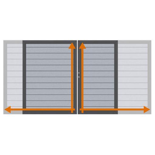 TraumGarten Doppeltor auf Maß Sichtschutzzaun 2