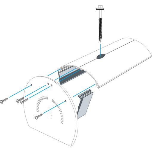 ALWO Firstprofil 6423 für Stegplattenmontage 2