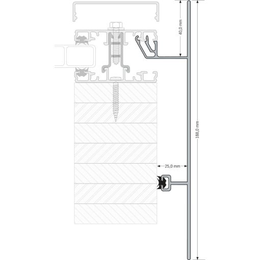 ALWO Seitenblende 188 für Stegplattenmontage 2