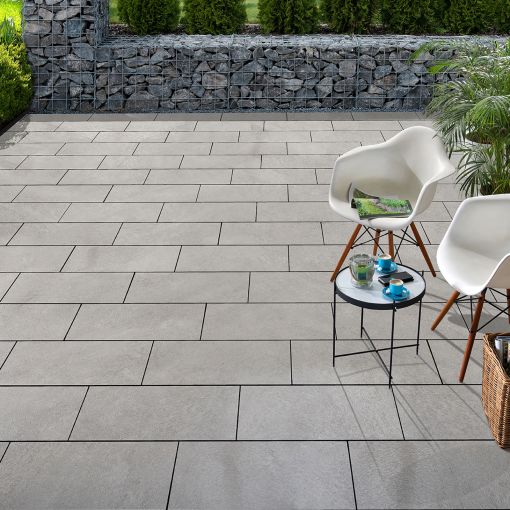 KANN Terrassenplatte Arctia grau-meliert 2