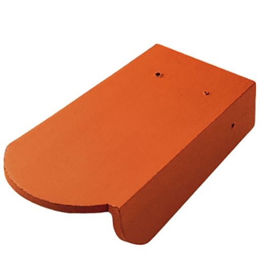 Erlus Biberschwanz Ortgangziegel rechts rot 2