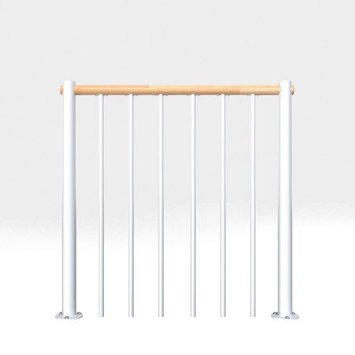 Minka Brüstungsgeländer weiß mit vertikalen 2