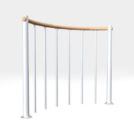 Minka Brüstungsgeländer weiß mit vertikalen 2