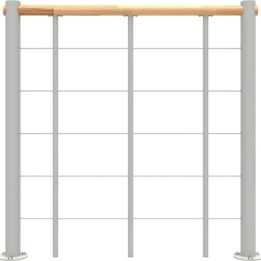 Minka Brüstungsgeländer weiß mit Untergurten 2