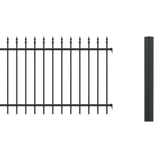 Alberts Zaun-Grundset Chaussee matt schwarz 2