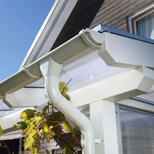 Skan Holz Dachrinne Metall Weiss 2