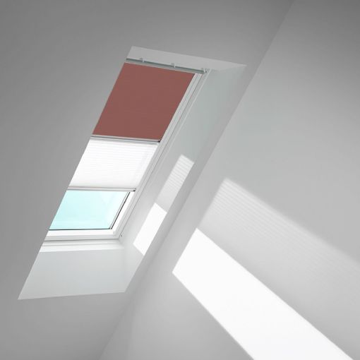 VELUX Verdunkelungsrollo Duo DFD Rosenholz/Weiß 2