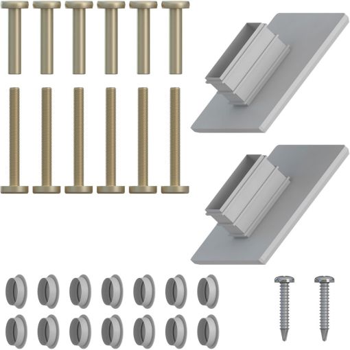 TraumGarten Sichtschutzzaun SYSTEM Zubehörbeutel Klemmpfosten 2