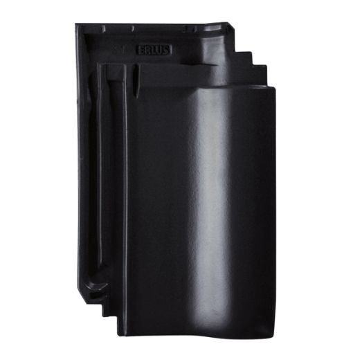 Erlus Flachdachpfanne E58 S diamantschwarz 2