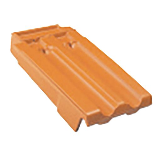 Erlus Falzziegel Ortgangziegel links naturrot 2