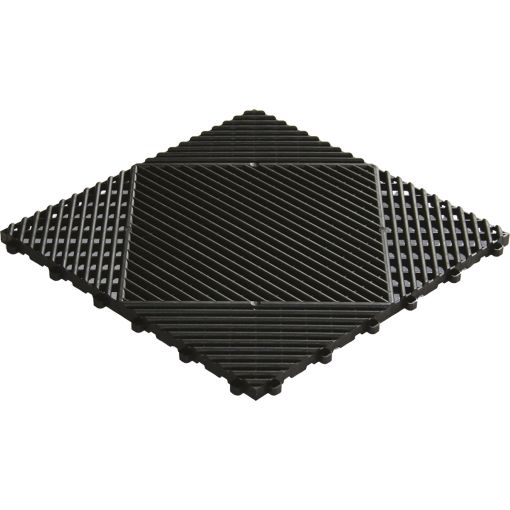 florco Klickfliese Kunststoff classic schwarz 2