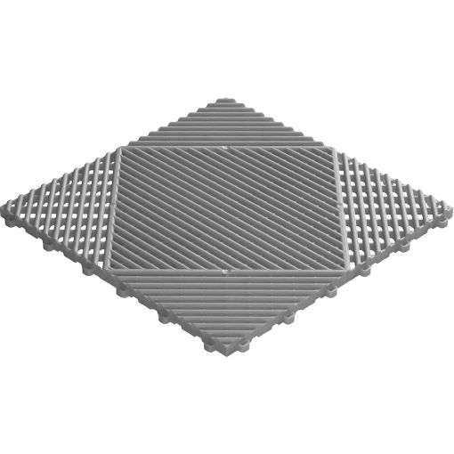 florco Klickfliese Kunststoff classic weiss-alu 2