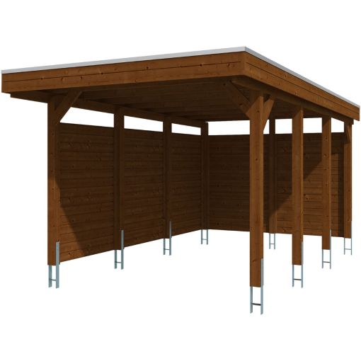 Skan Holz Einzelcarport Friesland mit 2