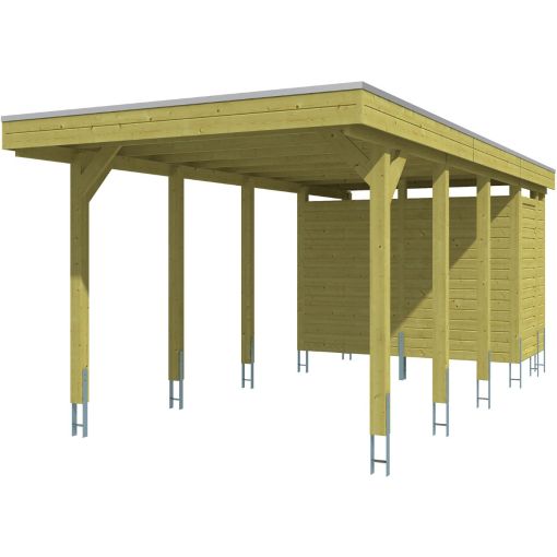 Skan Holz Einzelcarport Friesland mit 2