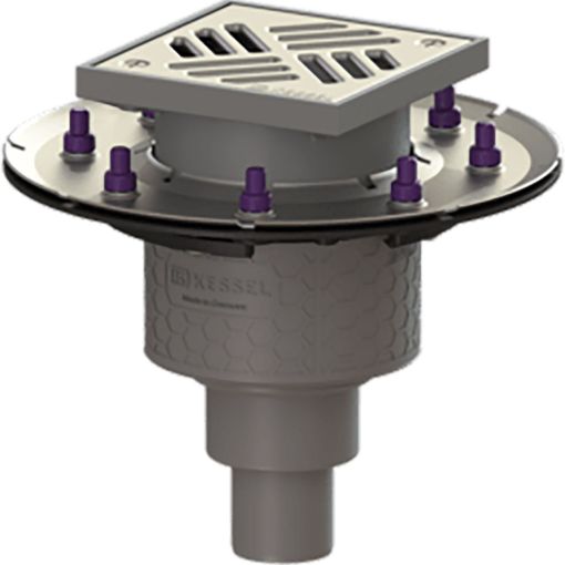 KESSEL Bodenablauf Practicus Pressdichtungsflansch senkrecht 2
