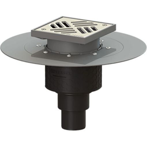 KESSEL Bodenablauf Ecoguss Klebeflansch senkrecht 2