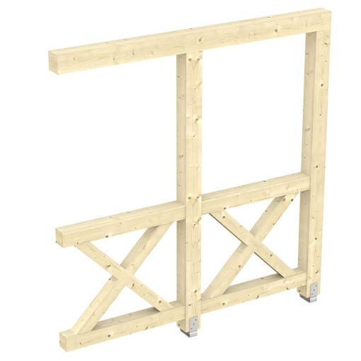 Skan Holz Seitenwand Andreaskreuze Leimholz 2