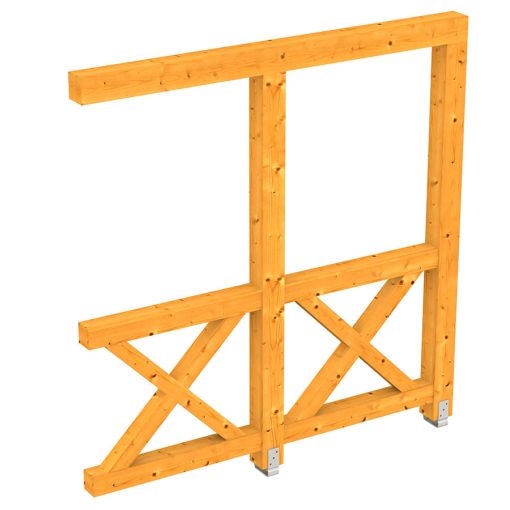 Skan Holz Seitenwand Andreaskreuze Leimholz 2