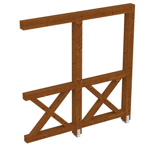 Skan Holz Seitenwand Andreaskreuze Leimholz 2