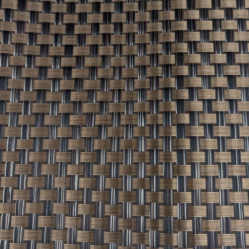 Wellker Sichtschutzstreifen Doppelstabzaun Rattan Bronze 2