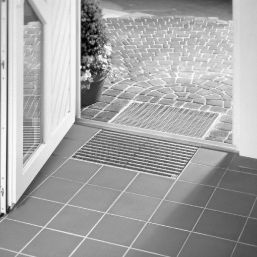 Schuhabstreifer-Set innen, Rips, grau Fußabtreter 2