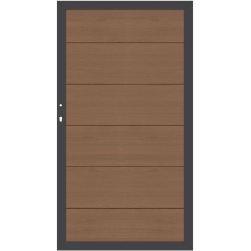 TraumGarten Tor Sichtschutzzaun SYSTEM WPC 2